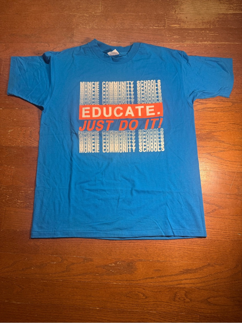90s Vintage Educate Just Do it Muncie community School Graphic Tee